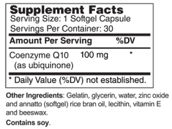 Wellness Works CoEnzyme Q10 100 mg (10038) Supplement Facts