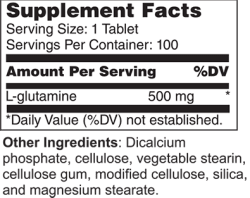 Wellness Works L-Glutamine 500 mg (10096) Supplement Facts