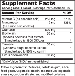 Wellness Works Quercetin Plus 500 mg (10128) Supplement Facts