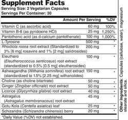 Wellness Works AdreBoost-NG (10244) Supplement Facts