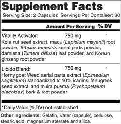 Wellness Works Male Virility Support (10253) Supplement Facts
