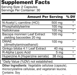 Wellness Works Memory Plus (10270) Supplement Facts