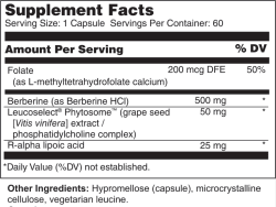 Wellness Works Berberine Support (10281) Supplement Facts