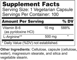 Wellness Works L-Arginine 500 mg (10284) Supplement Facts