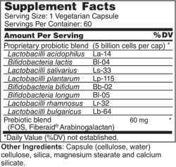 Wellness Works Probiotic Daily Support 5 Billion Cells (10310) Supplement Facts