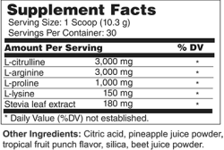 Wellness Works Nitric Oxide Formula (10365) Supplement Facts