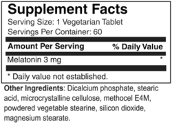 Wellness Works Melatonin 3 mg Sustained Release (10369) Supplement Facts