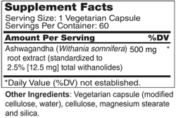 Wellness Works Ashwagandha Extract 500 mg (10372) Supplement Facts