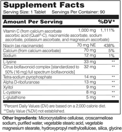 Wellness Works Vitamin C 1000 mg Complex (10384) Supplement Facts