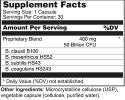 Wellness Works SporeBiotic Max (10396) Supplement Facts