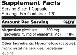 Wellness Works Magnesium Glycinate 500 mg (10400) Supplement Facts