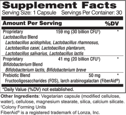 Wellness Works Mens Probiotic Complete 50 Billion (10431) Supplement Facts